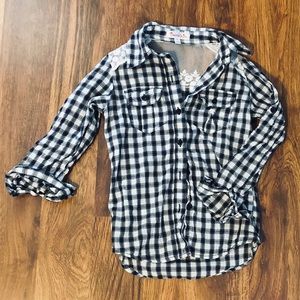 Little Girls Lace Cutout Flannel Size 7
